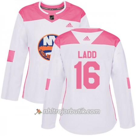 Dame Ishockey New York Islanders Tröja Andrew Ladd 16 Adidas 2017-2018 Vit Rosa Fashion Authentic